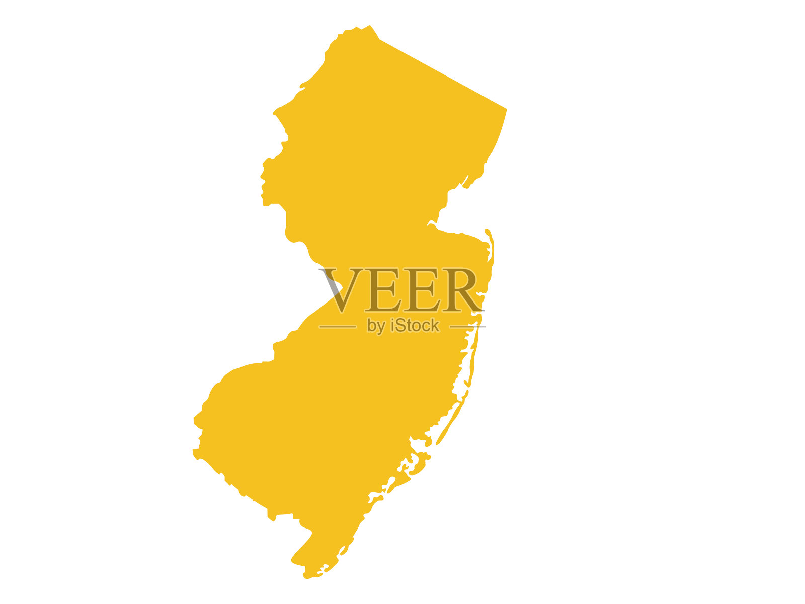 新泽西的地图插画图片素材