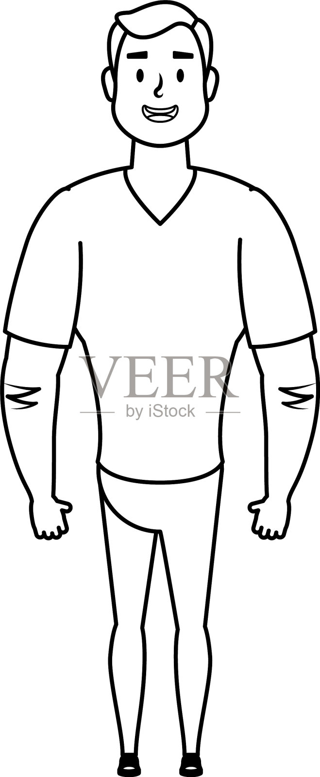 年轻人化身角色图标设计元素图片
