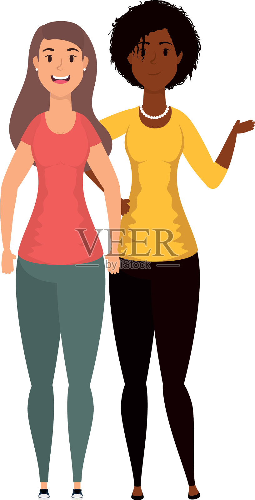 年轻的异族女孩化身角色设计元素图片