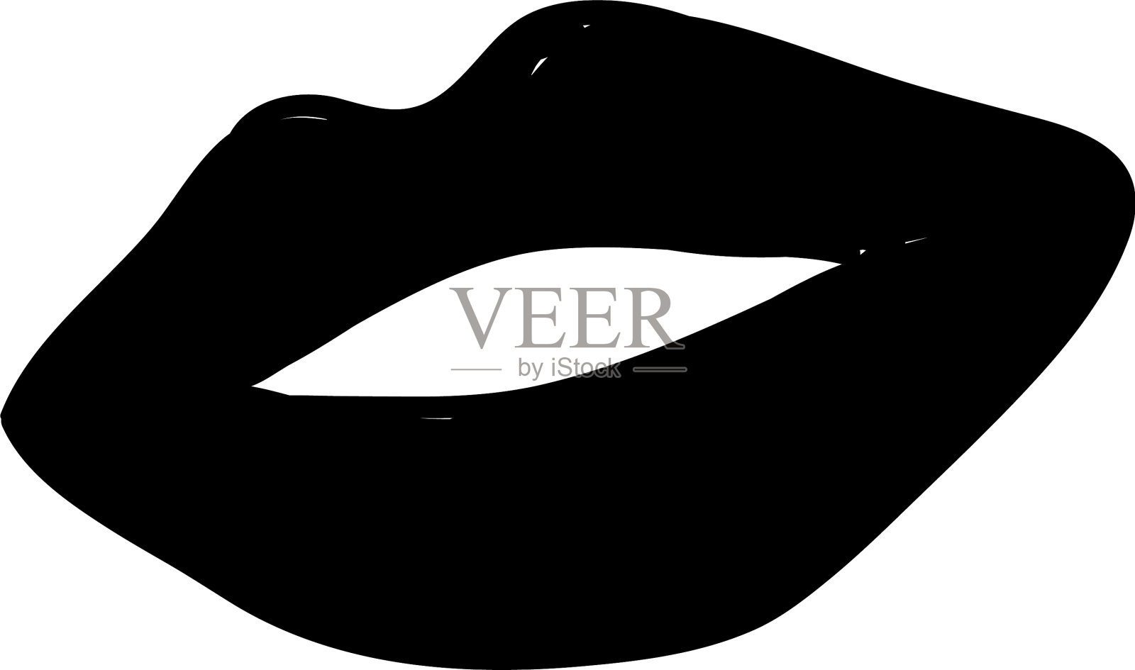 性感女人的嘴唇与手绘涂鸦风格设计元素图片