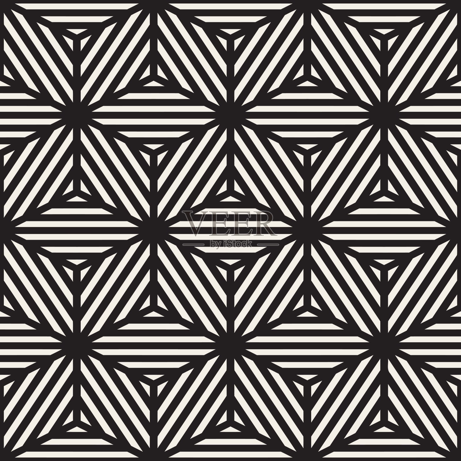 矢量无缝立方体形状条纹线几何图案插画图片素材