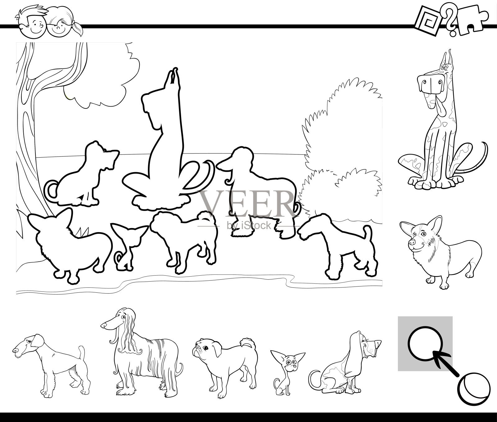 着色教育游戏插画图片素材