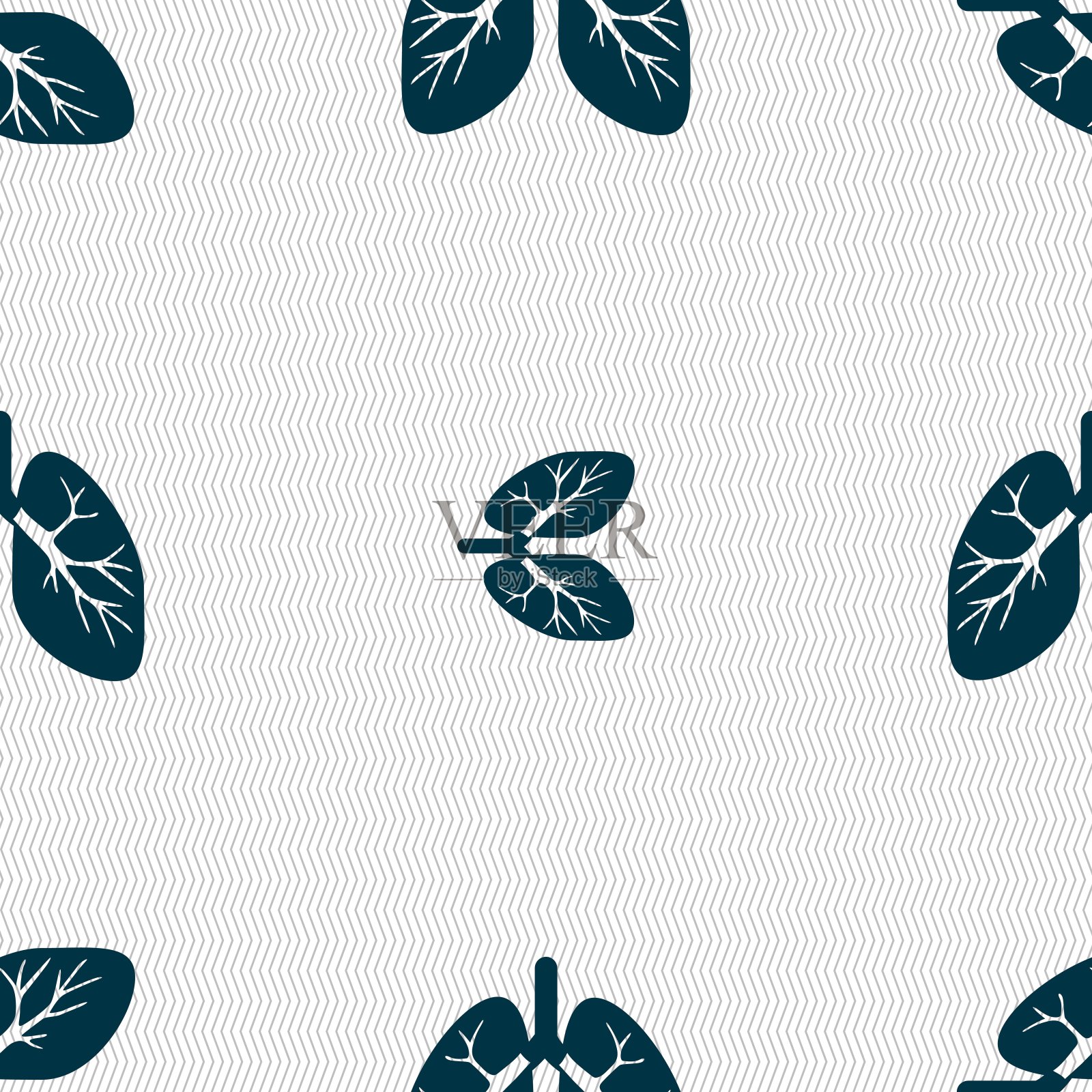 肺的迹象。无缝图案与几何纹理。向量插画图片素材