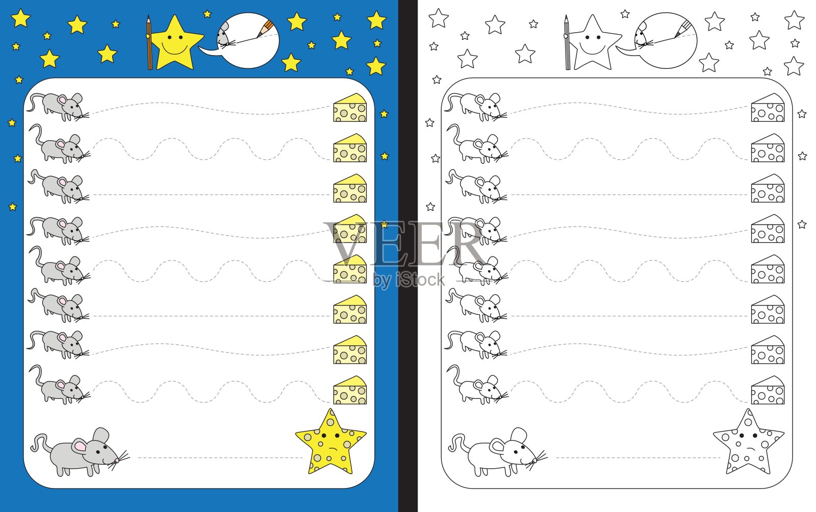 幼儿园工作表插画图片素材