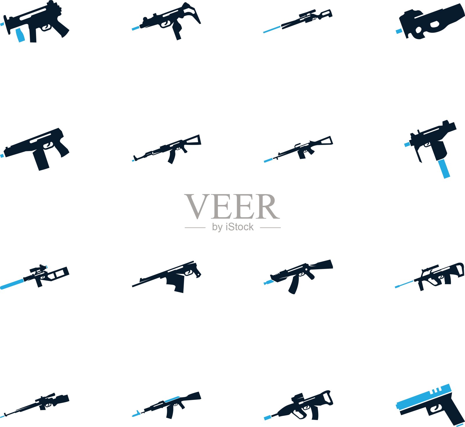 手持武器套装插画图片素材