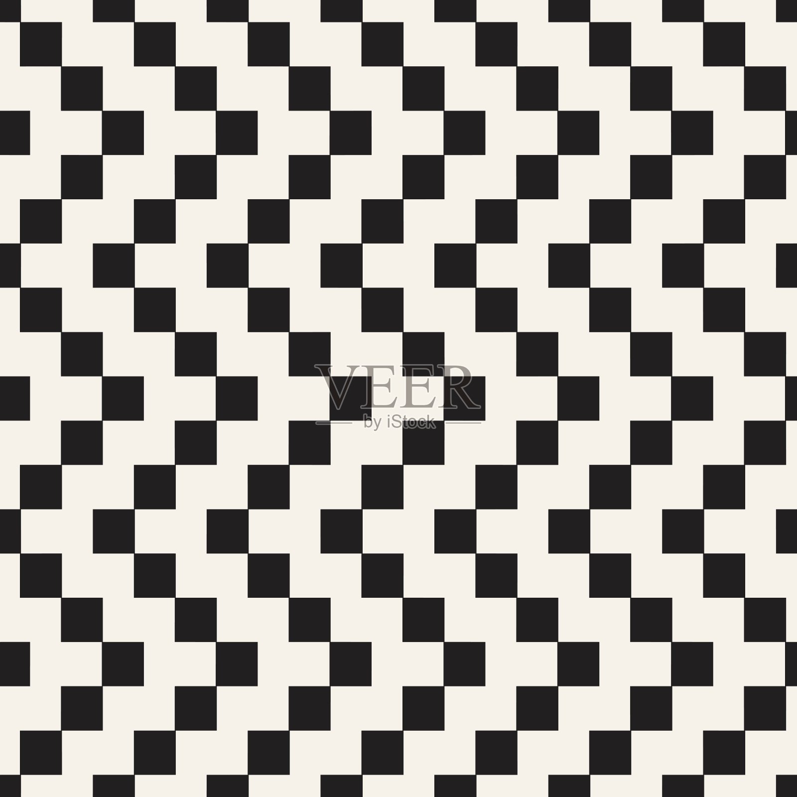 半色调边缘线条马赛克无尽的时尚纹理。矢量无缝黑白模式插画图片素材