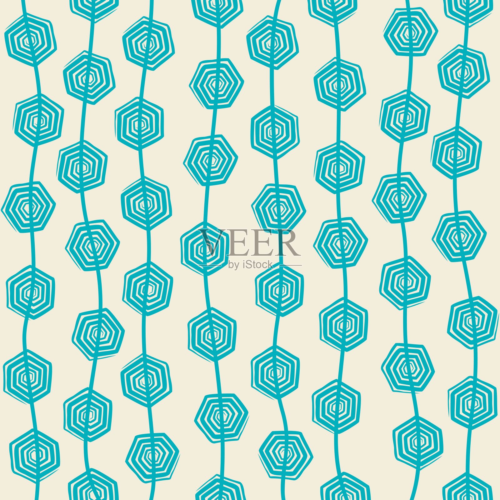 创意漩涡六角形设计背景矢量插画图片素材