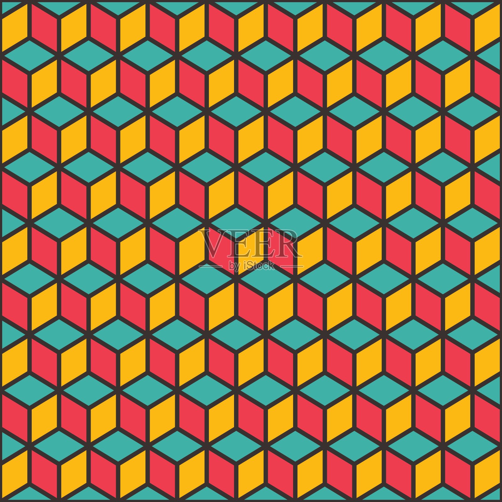 创意立方体方块图案背景插画图片素材