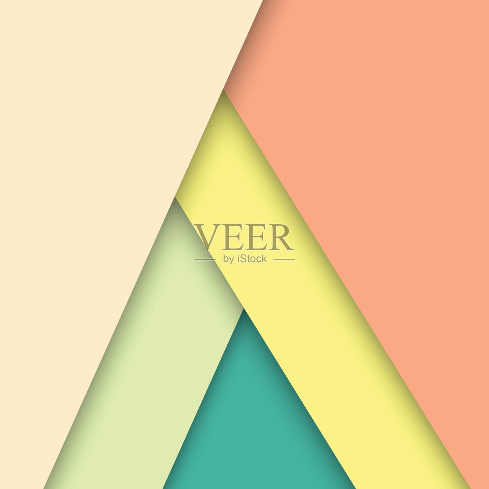 粉彩材质设计与阴影插画图片素材