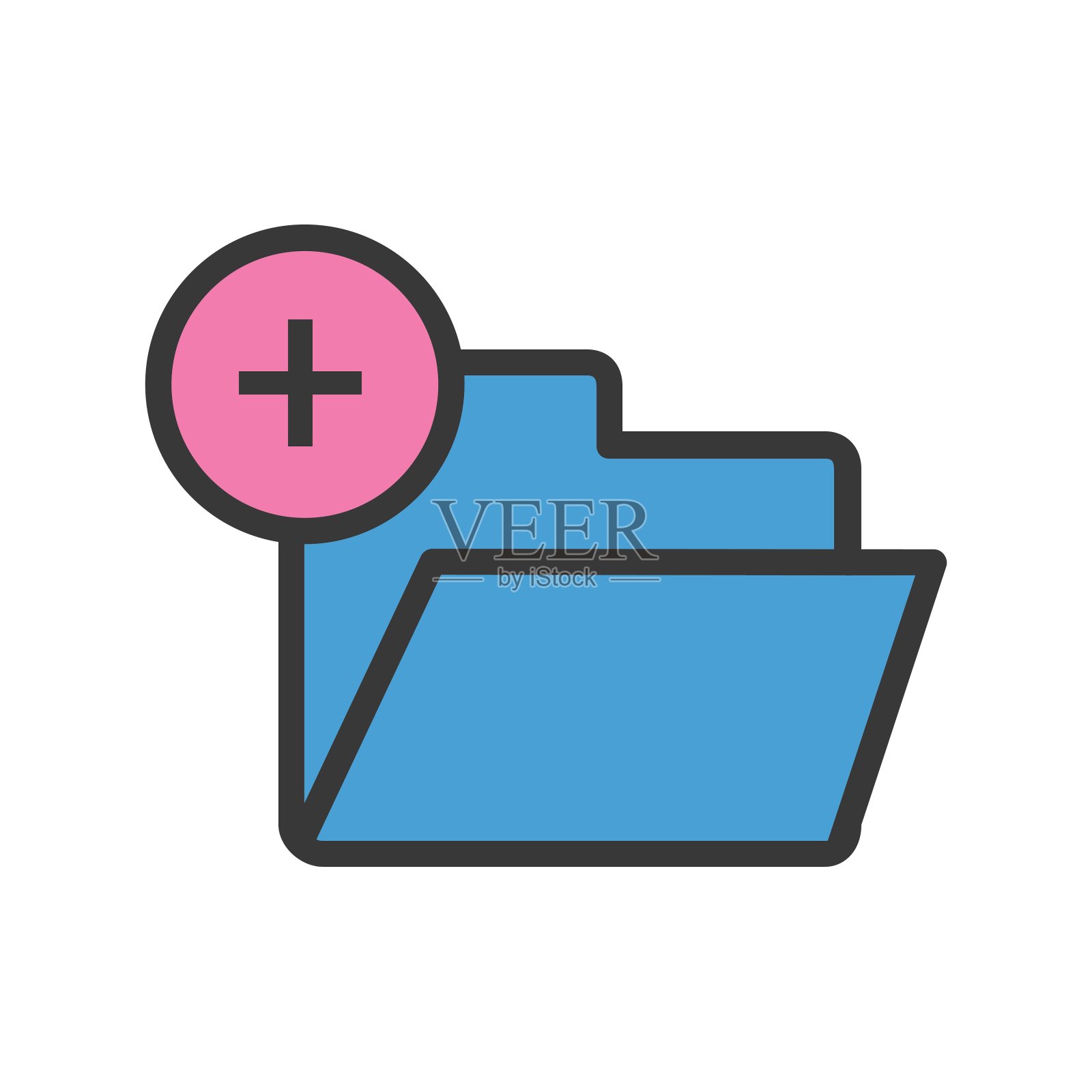 文件夹图标卡通风格图标素材