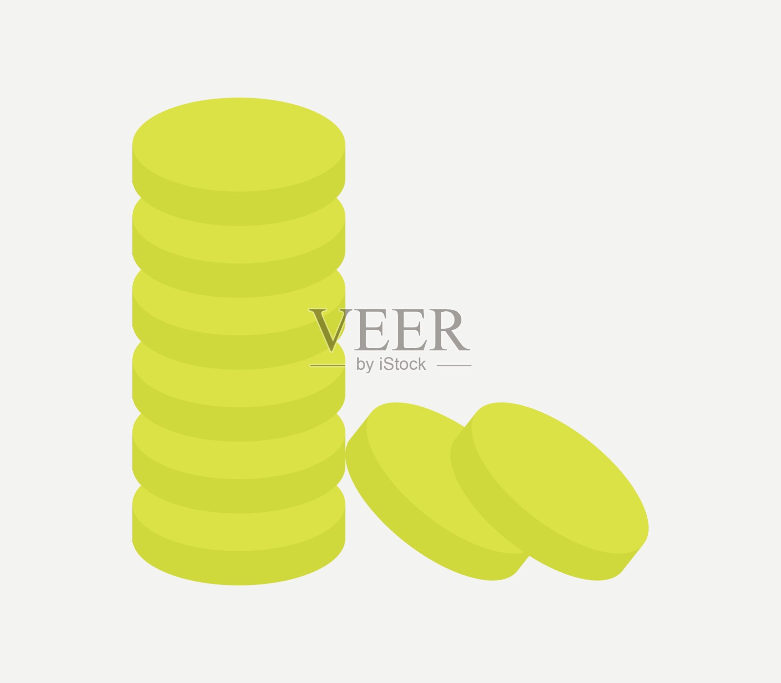 钱硬币图标插画图片素材