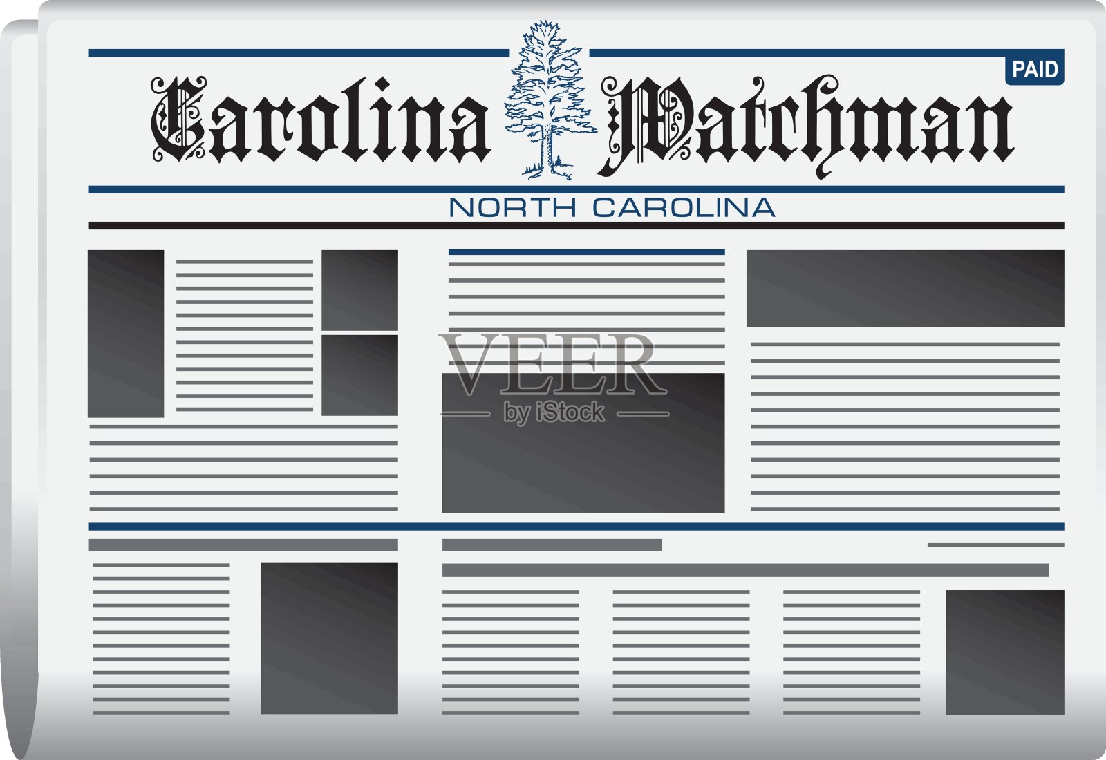 卡罗莱纳守望报纸插画图片素材