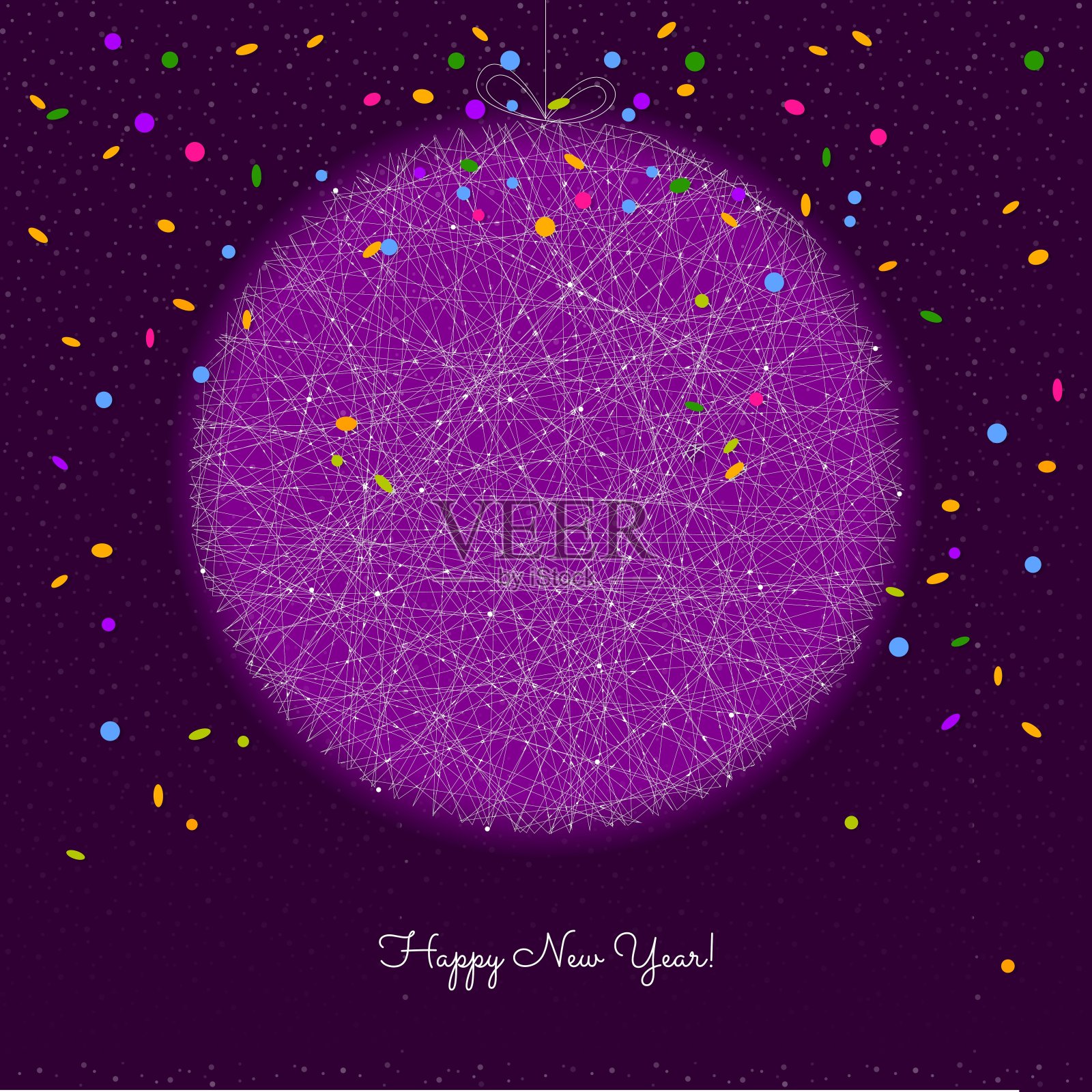 圣诞抽象球背景设计模板素材