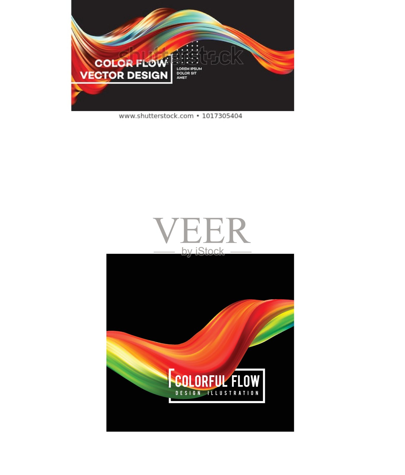 多彩的流设计。趋势波液体矢量图上的白色插画图片素材