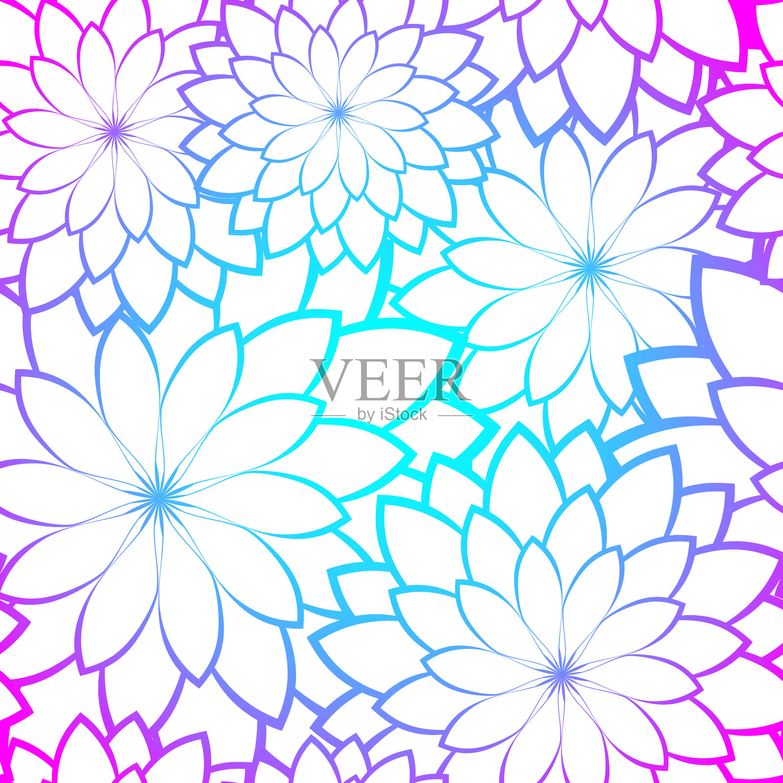 花卉无缝模式插画图片素材