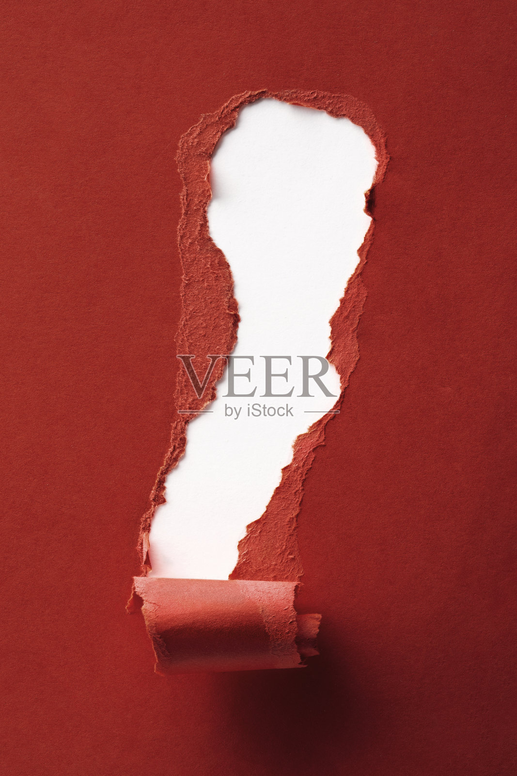 撕破的红纸与你的文本空间关闭照片摄影图片