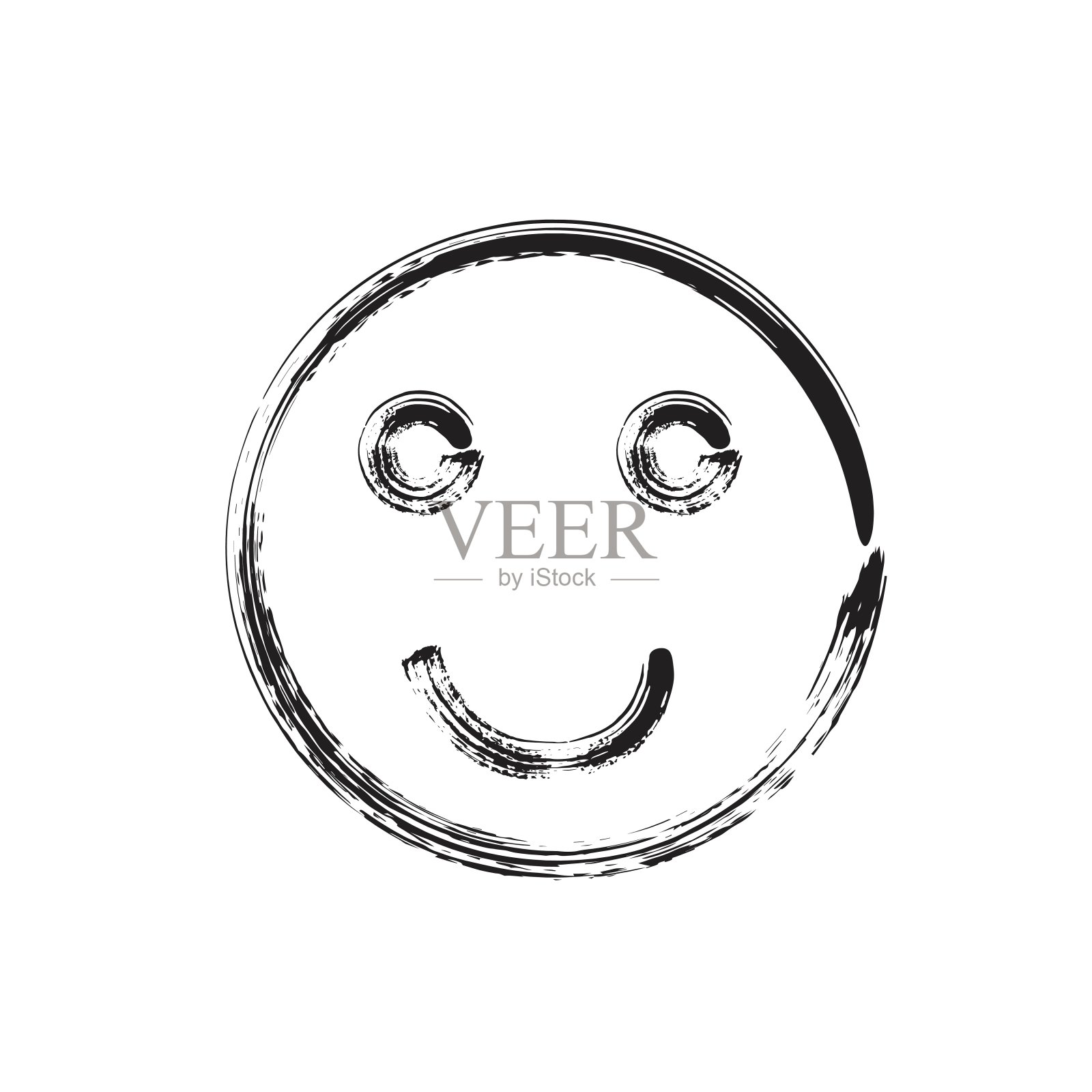 微笑的脸垃圾摇滚图标符号表情符号插画图片素材