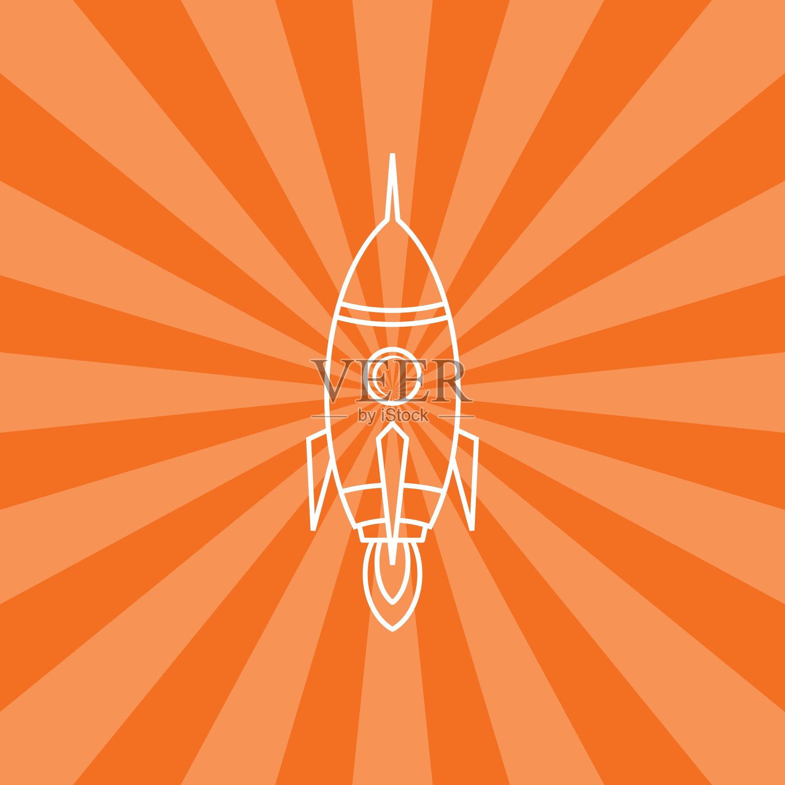 火箭飞船发射插画图片素材