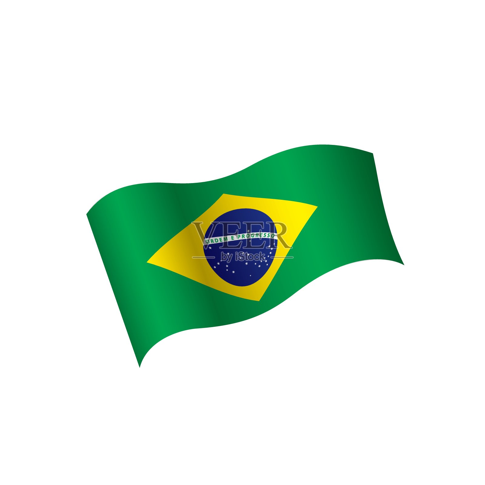 巴西国旗，矢量插图插画图片素材