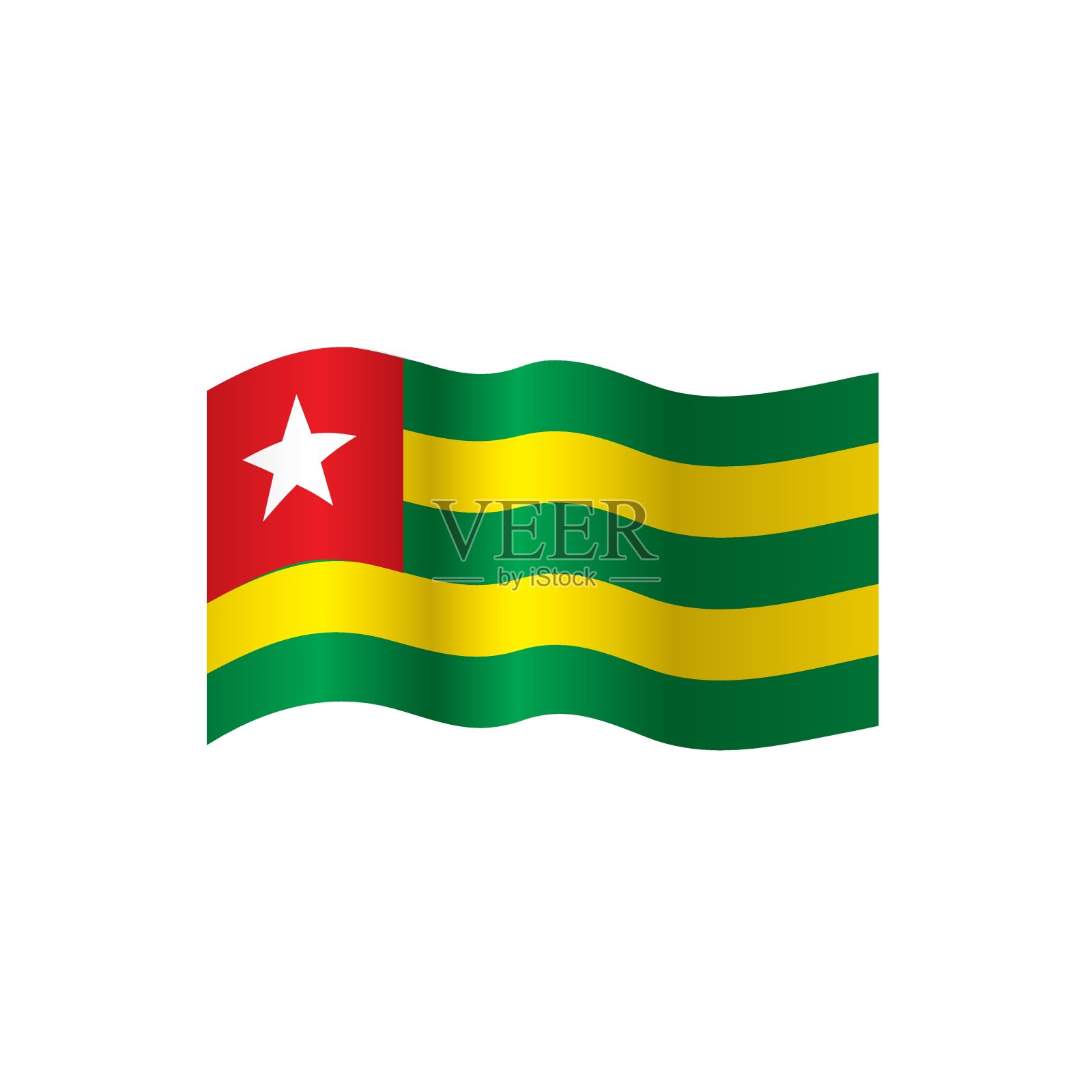 多哥旗，矢量图插画图片素材