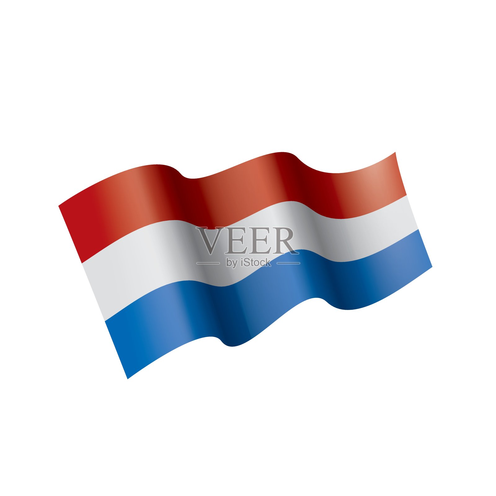 荷兰国旗，矢量插图插画图片素材