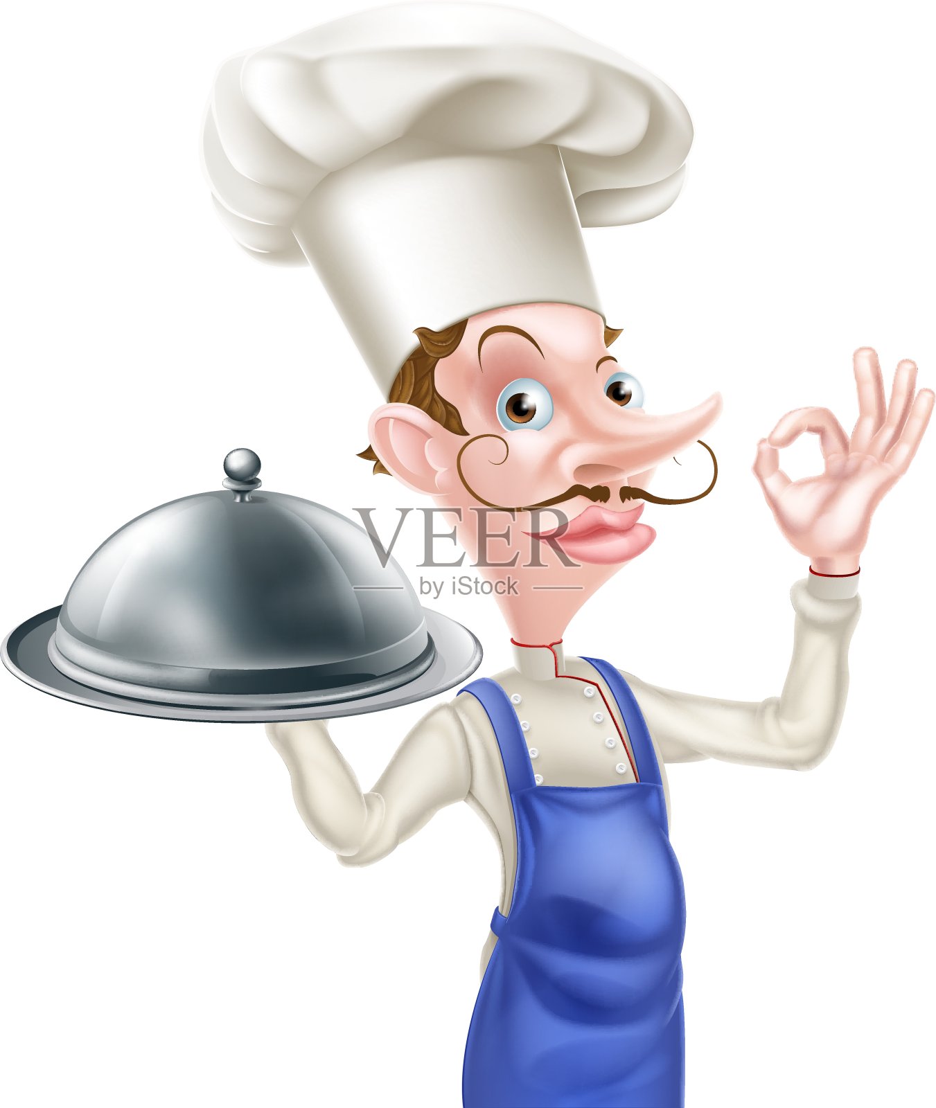 厨师完美的标志插画图片素材