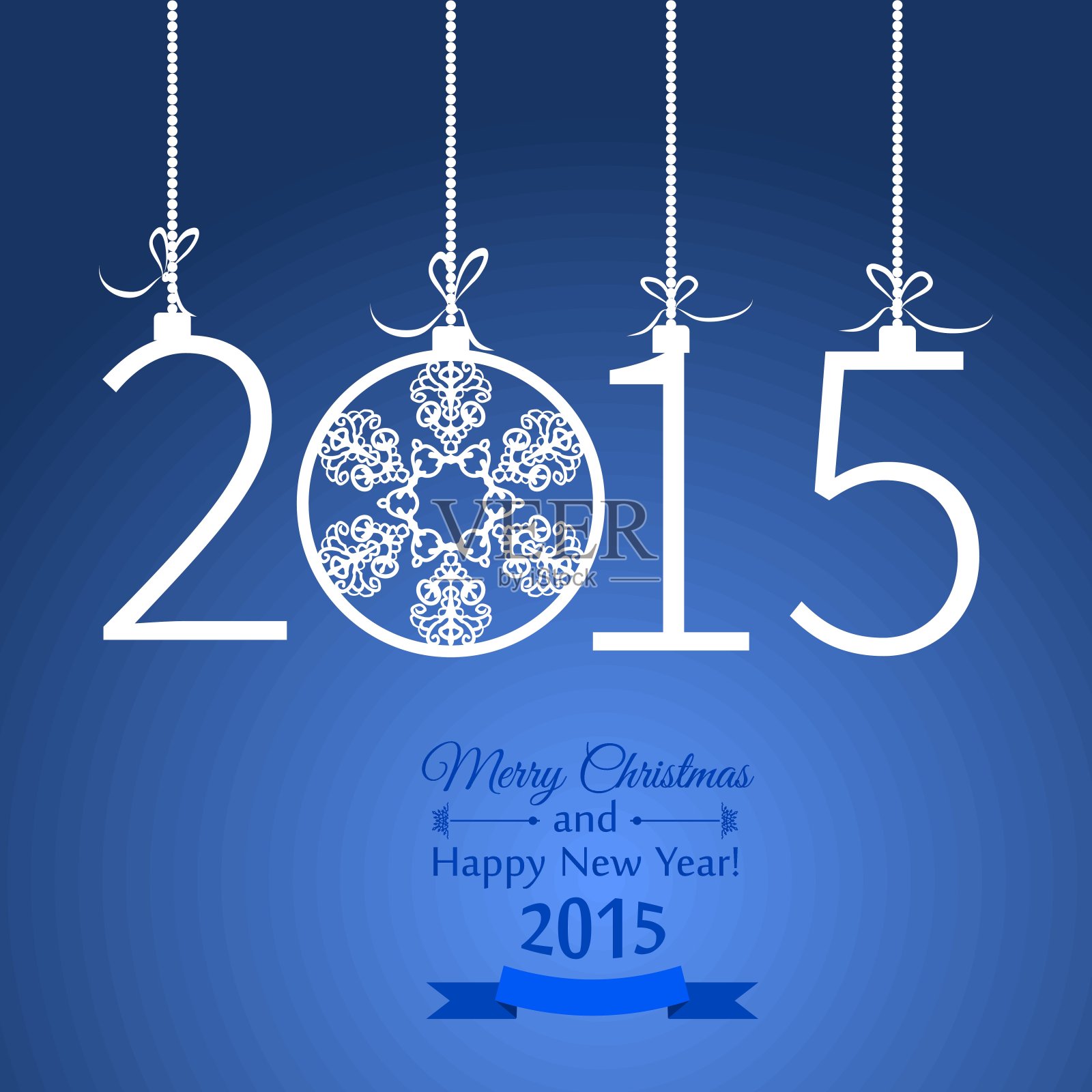 雪花相伴，恭贺新年设计模板素材