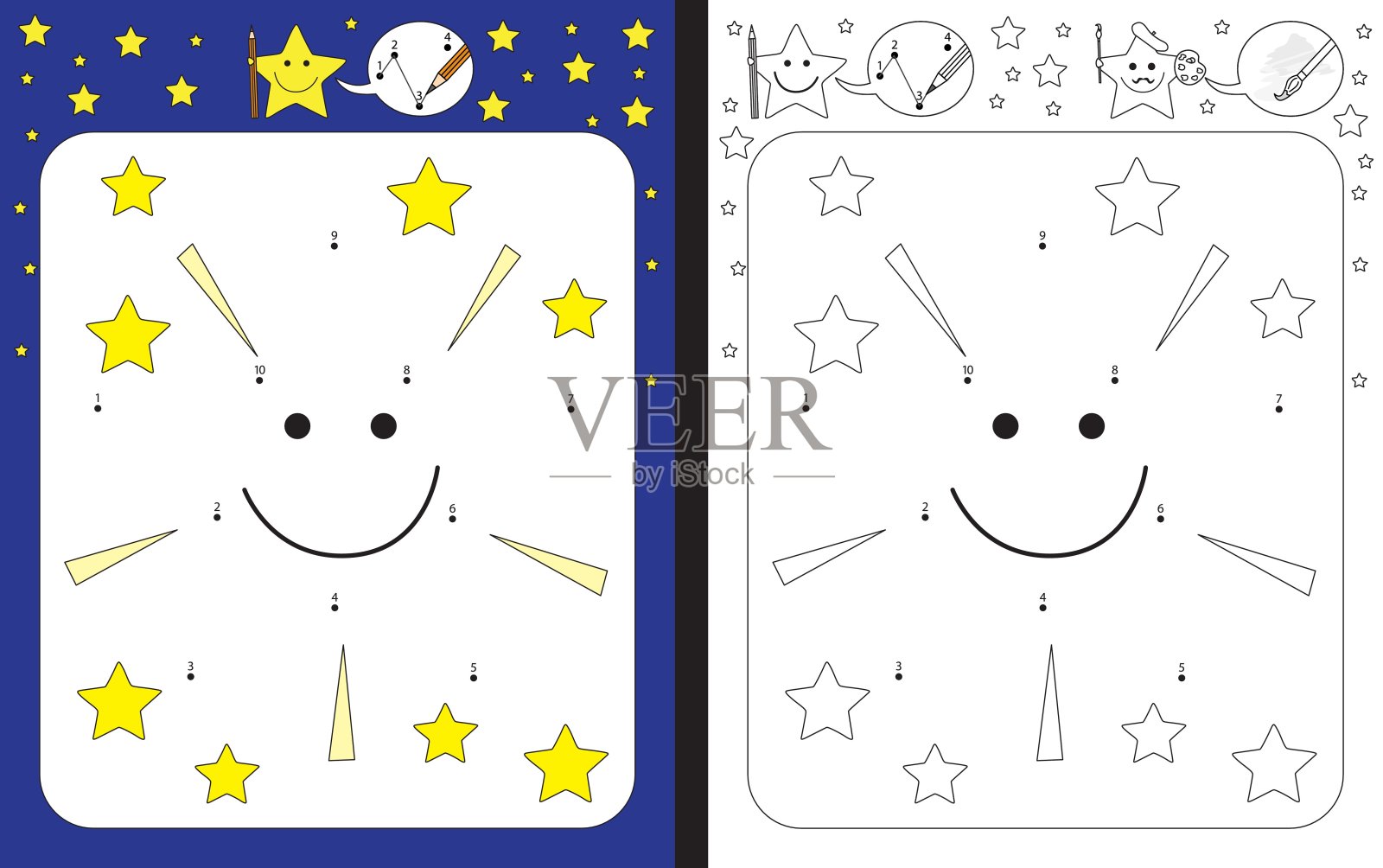 幼儿园工作表插画图片素材