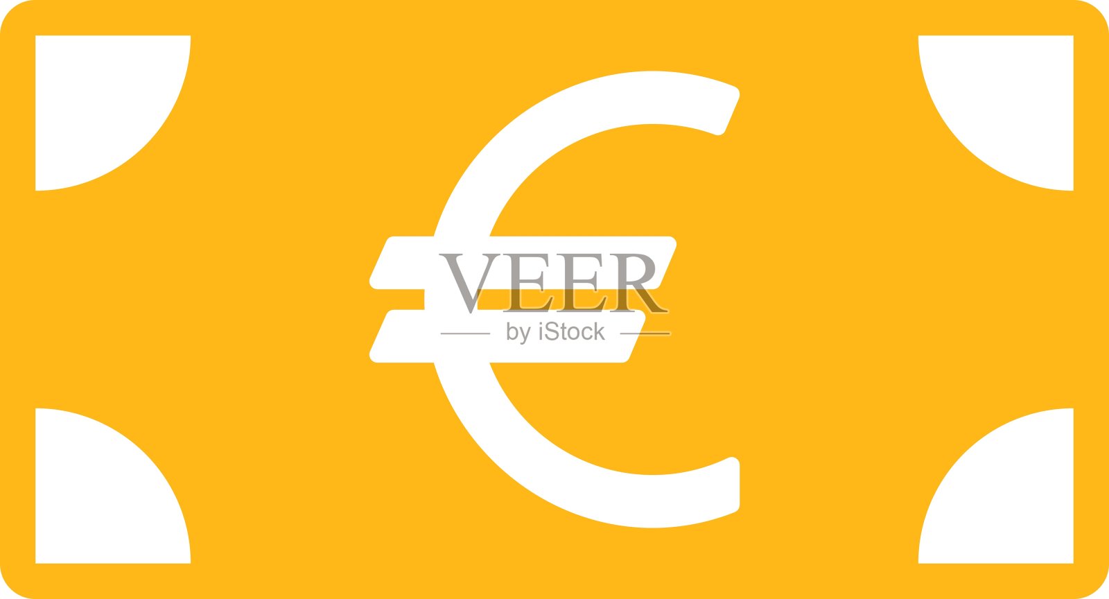 欧元纸币图标从商业双色集插画图片素材