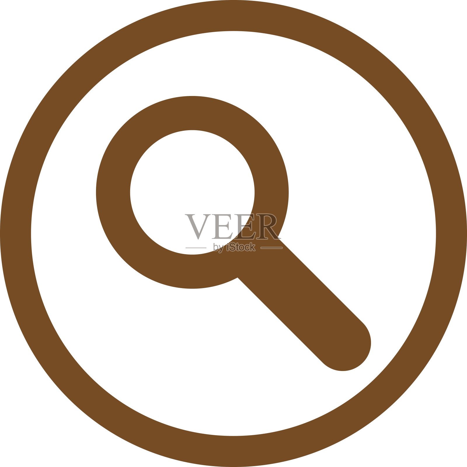 搜索平面棕色圆形矢量图标插画图片素材