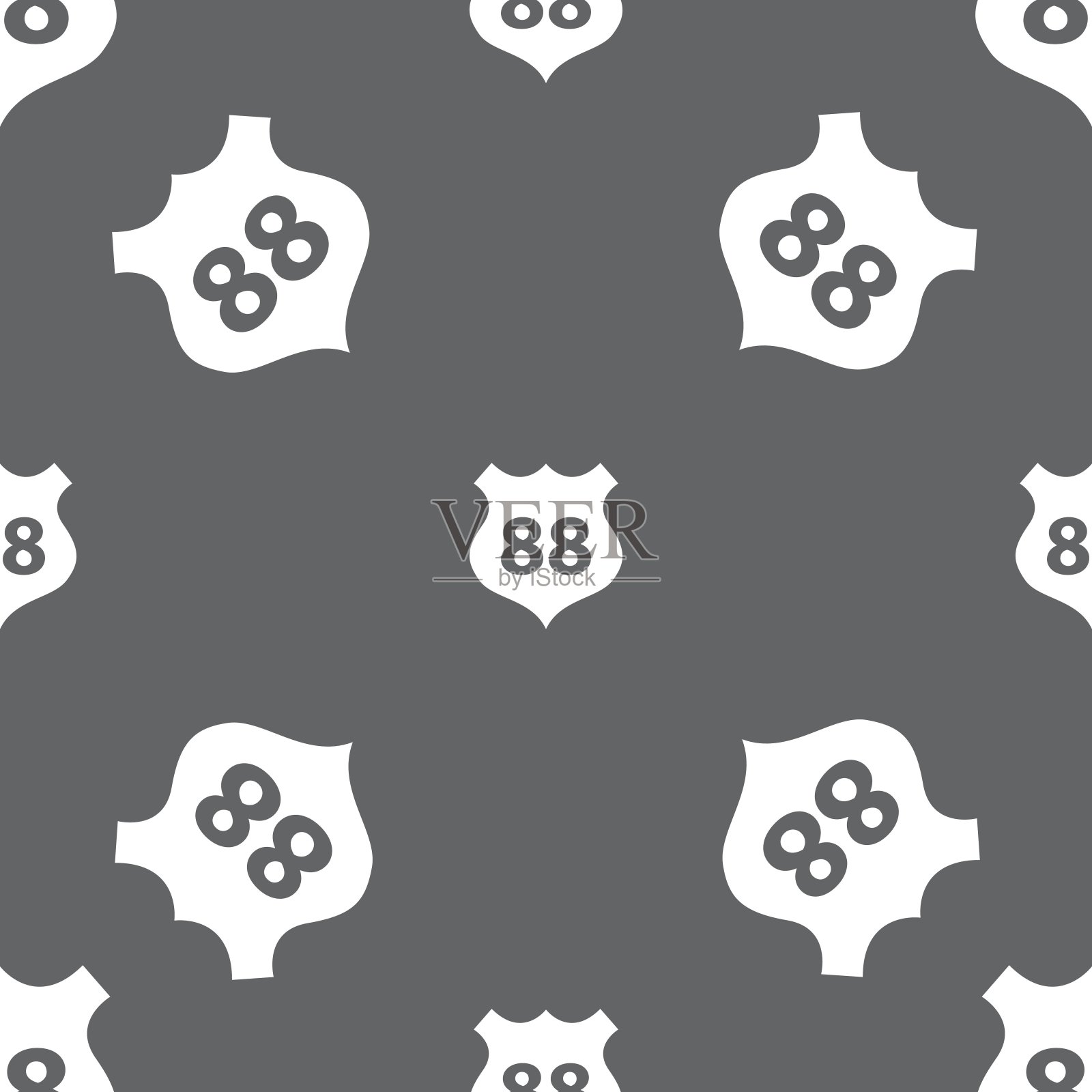 88号公路图标标志。灰色背景上的无缝模式。向量插画图片素材