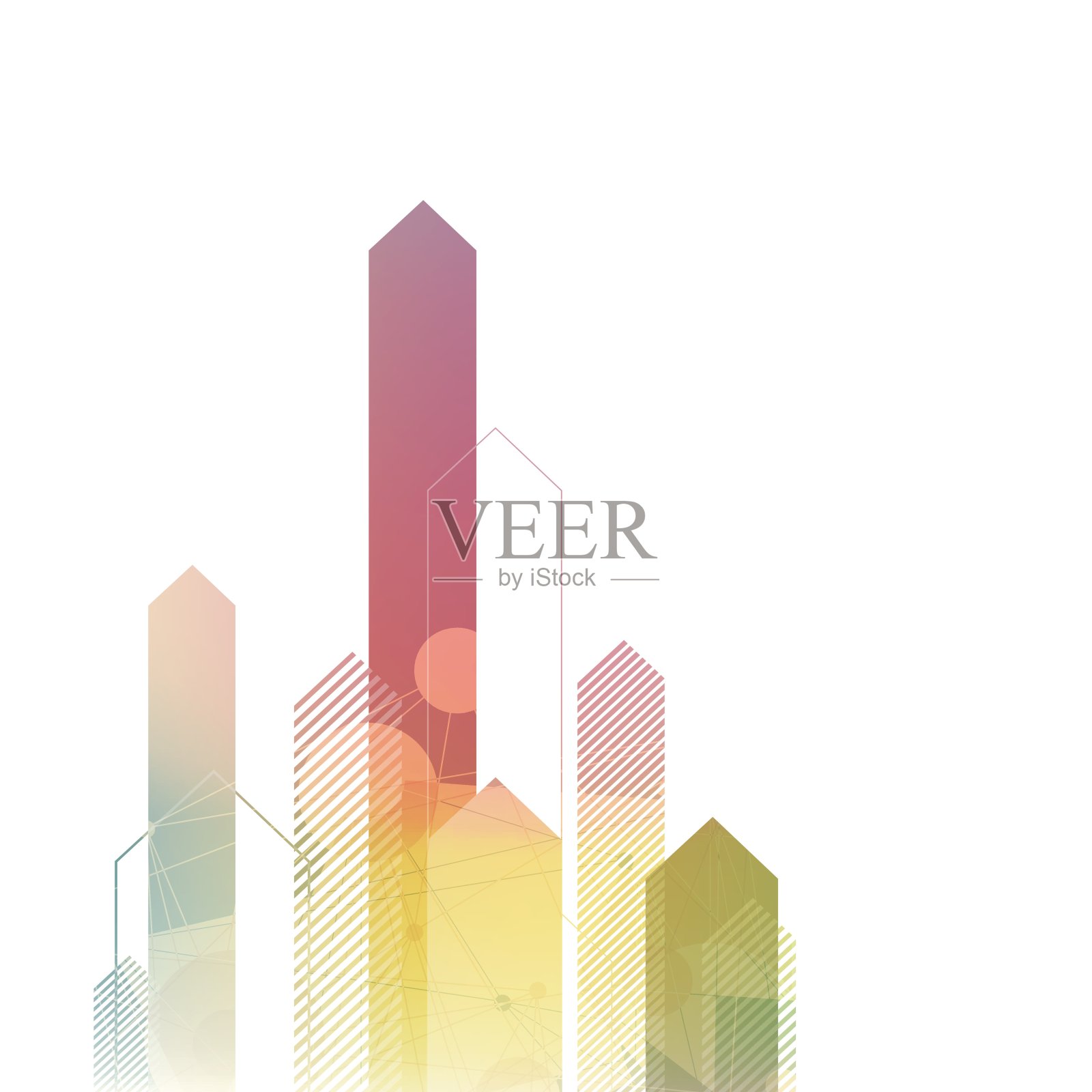 抽象箭头向上组成。成功的概念覆盖模板插画图片素材