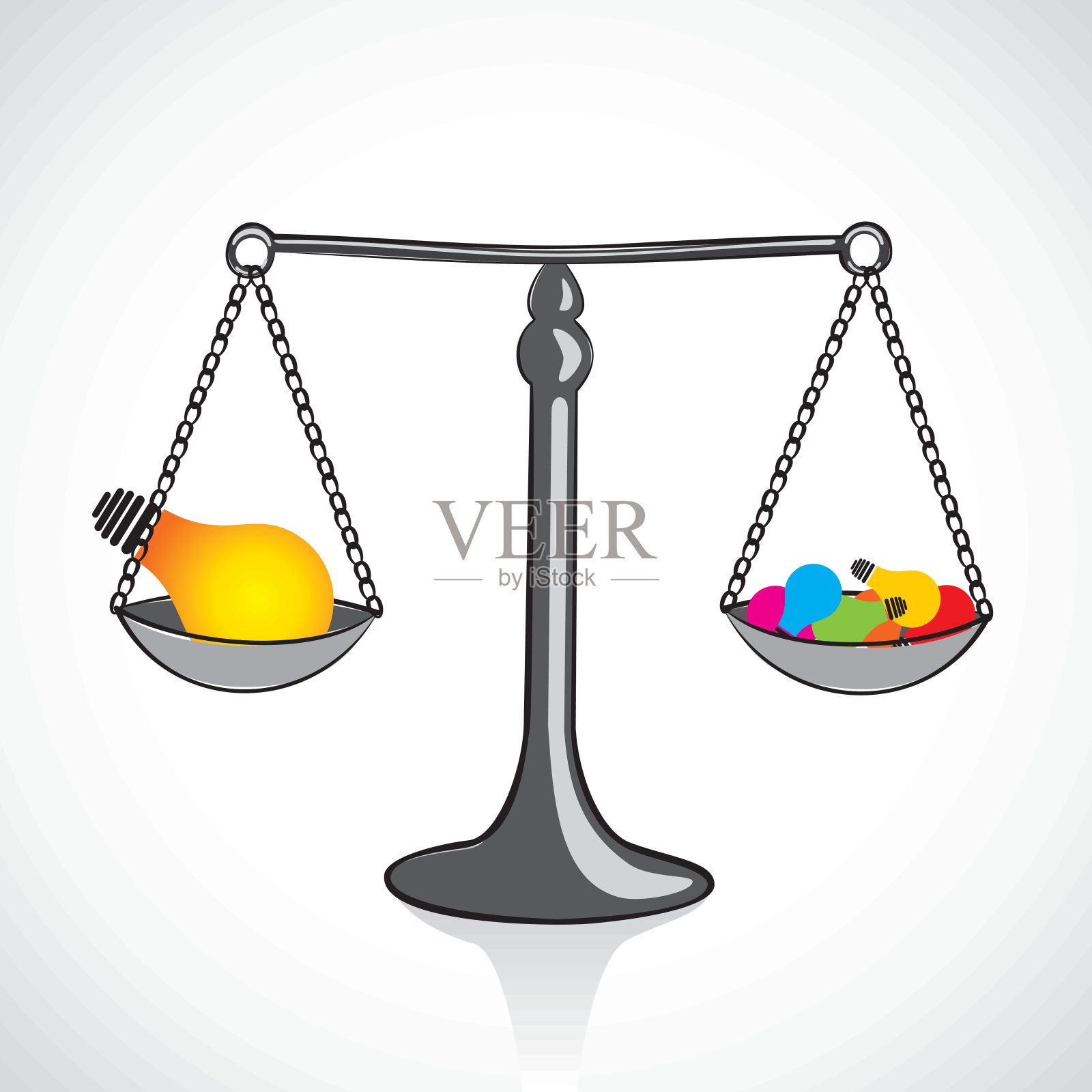 重灯泡的概念插画图片素材