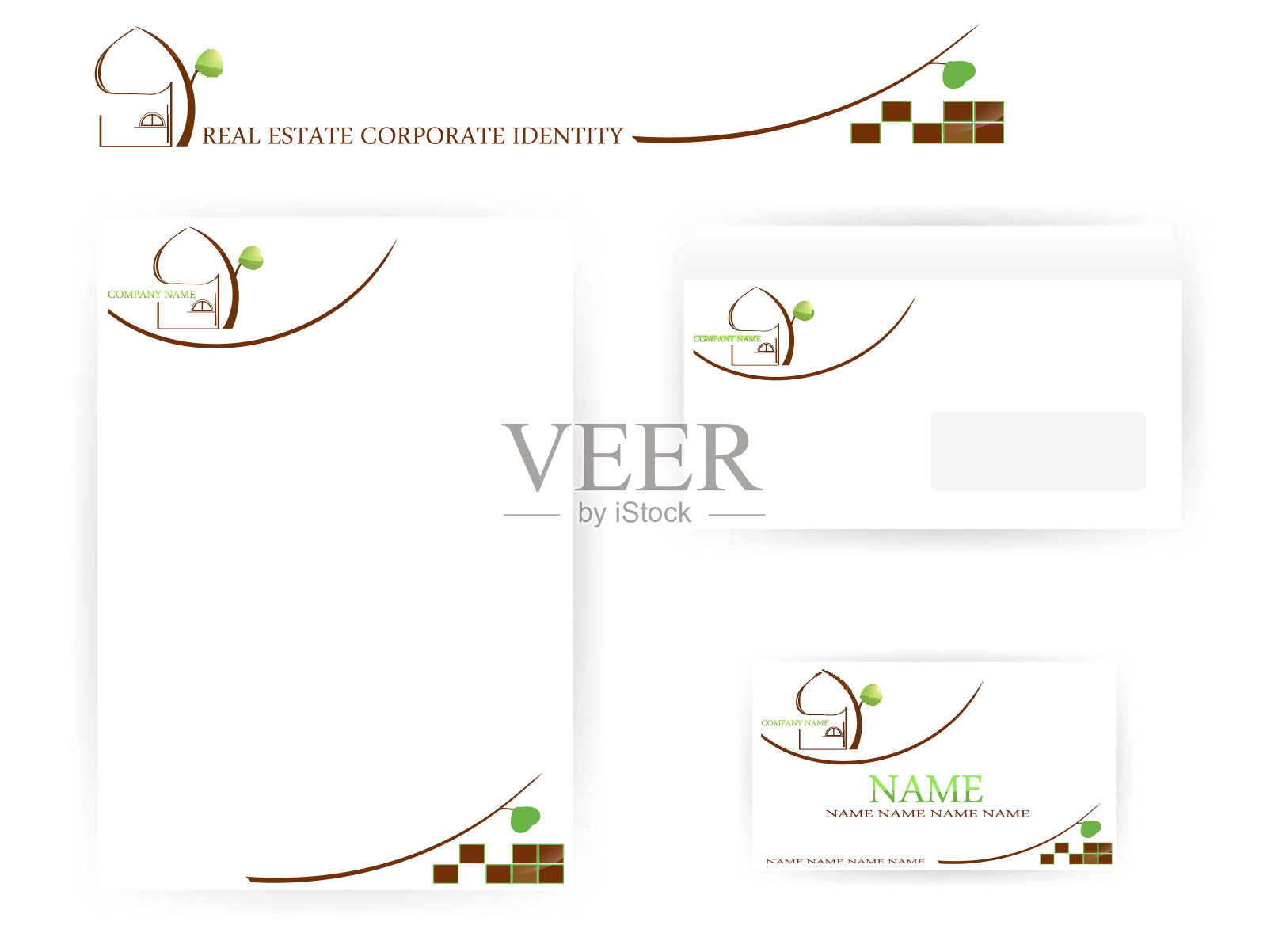 房地产企业身份模板集图标素材