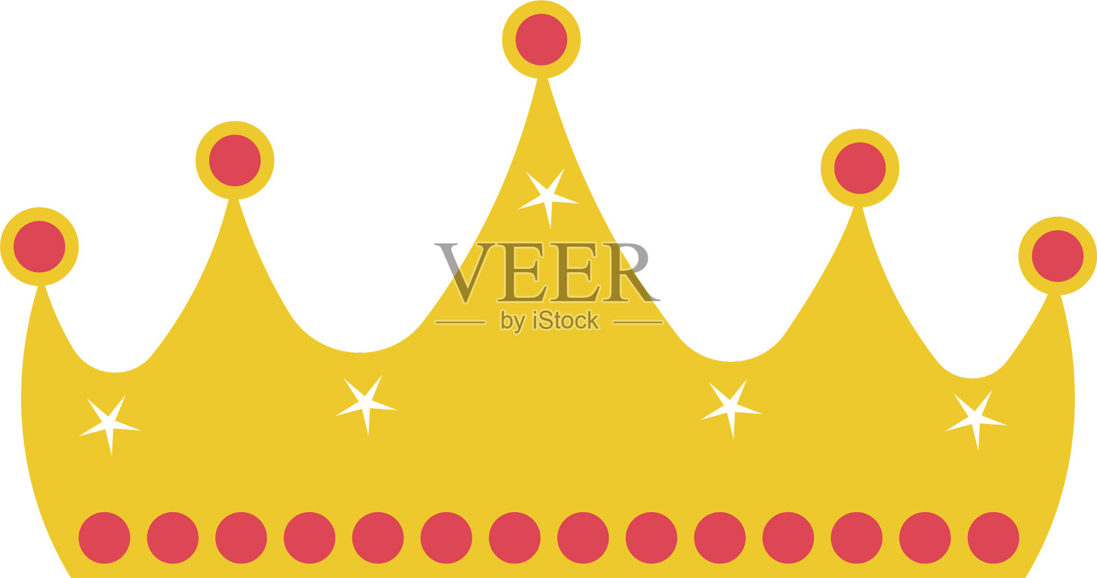 皇冠童话对象孤立图标设计元素图片