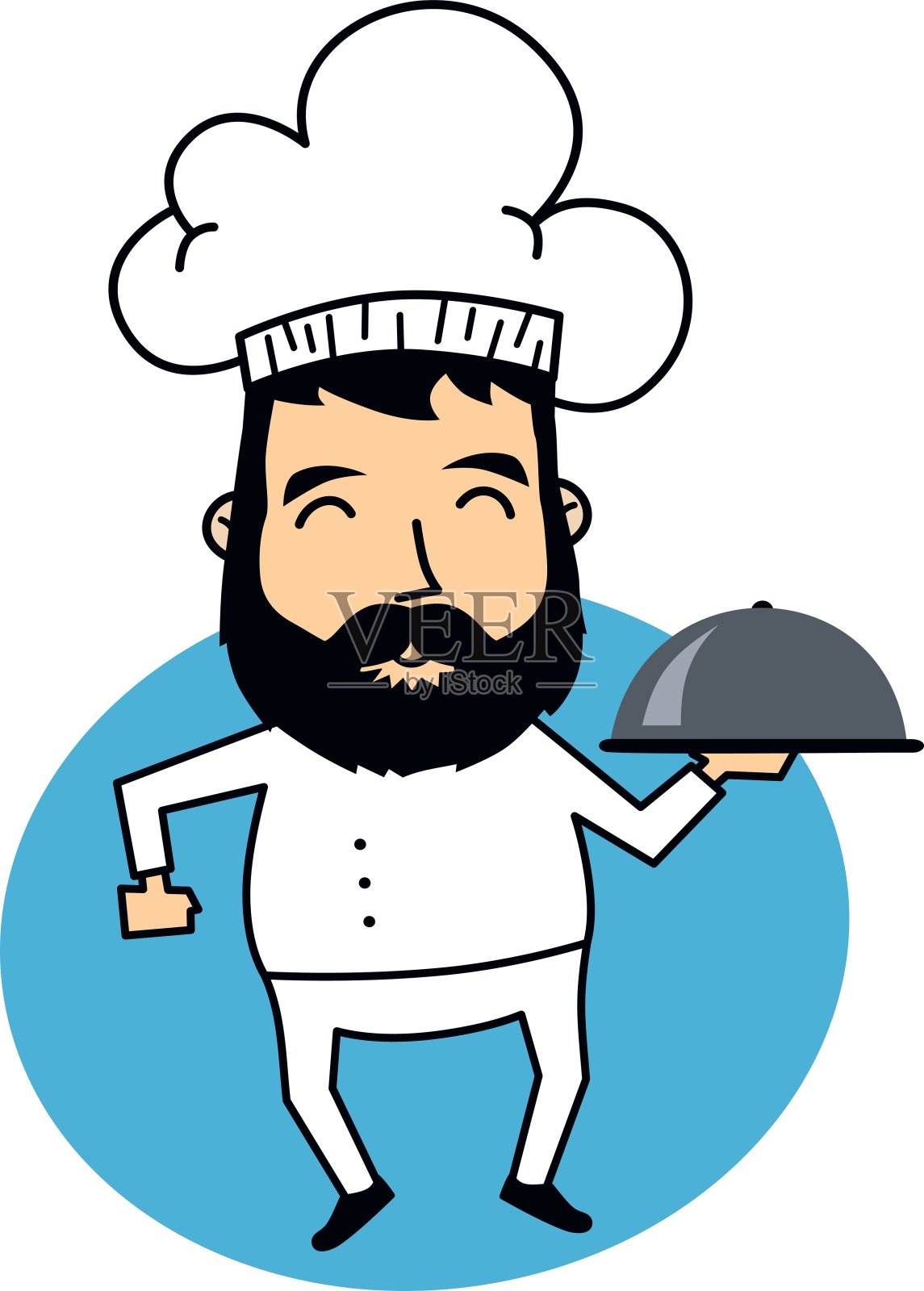 有趣的卡通厨师插画图片素材