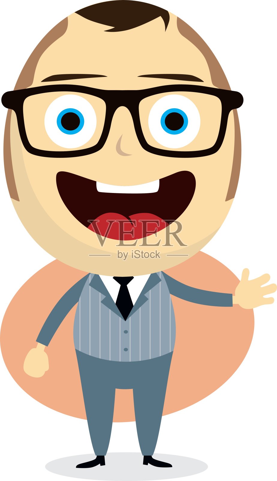 男人的空白标志插画图片素材