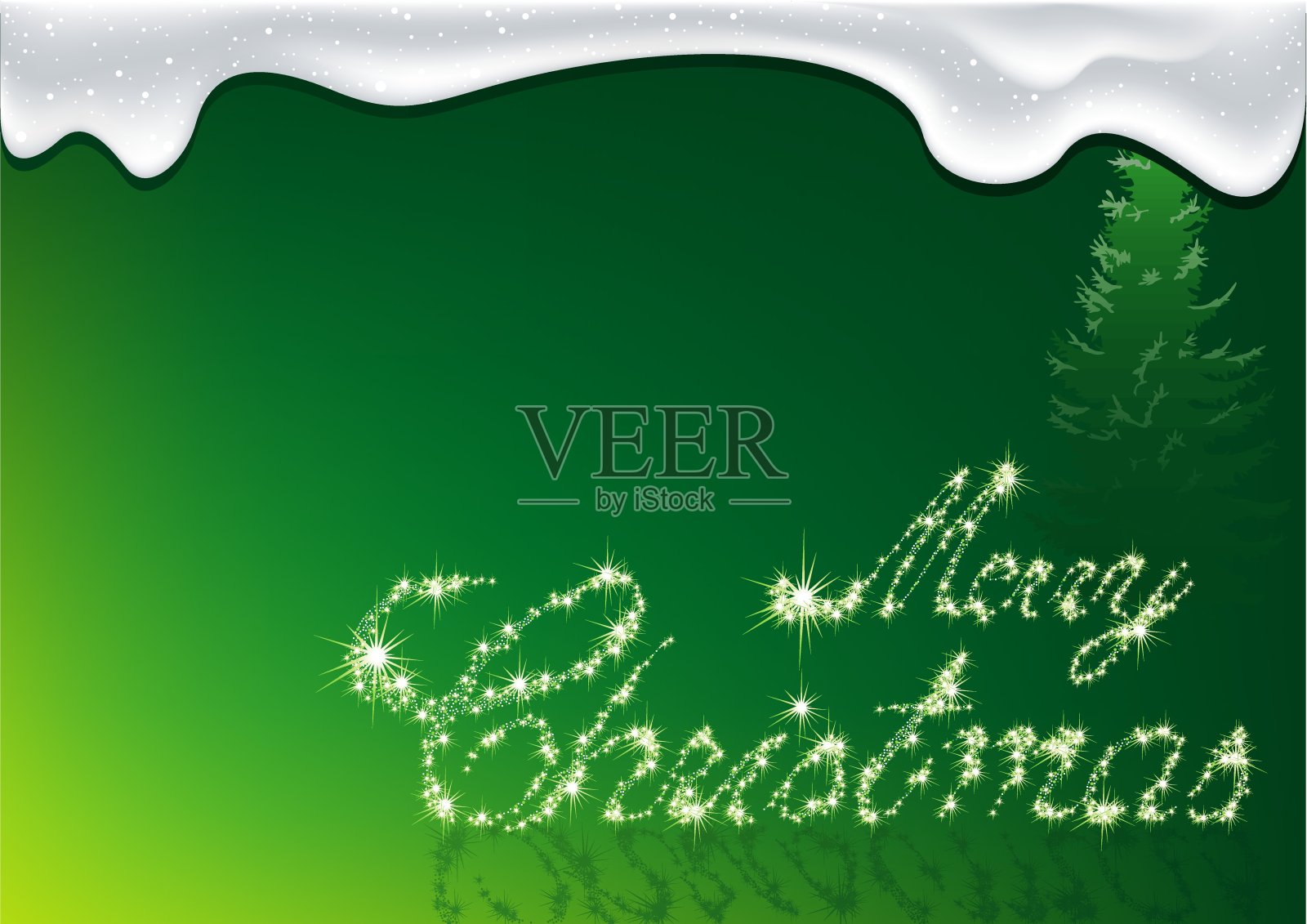 绿色圣诞快乐设计模板素材