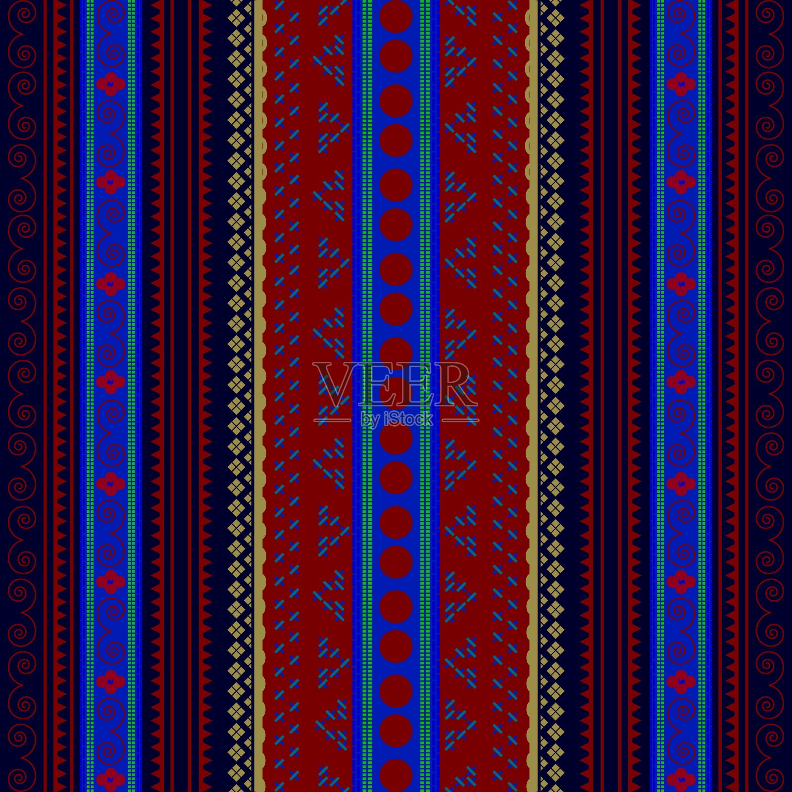 传统的模式插画图片素材