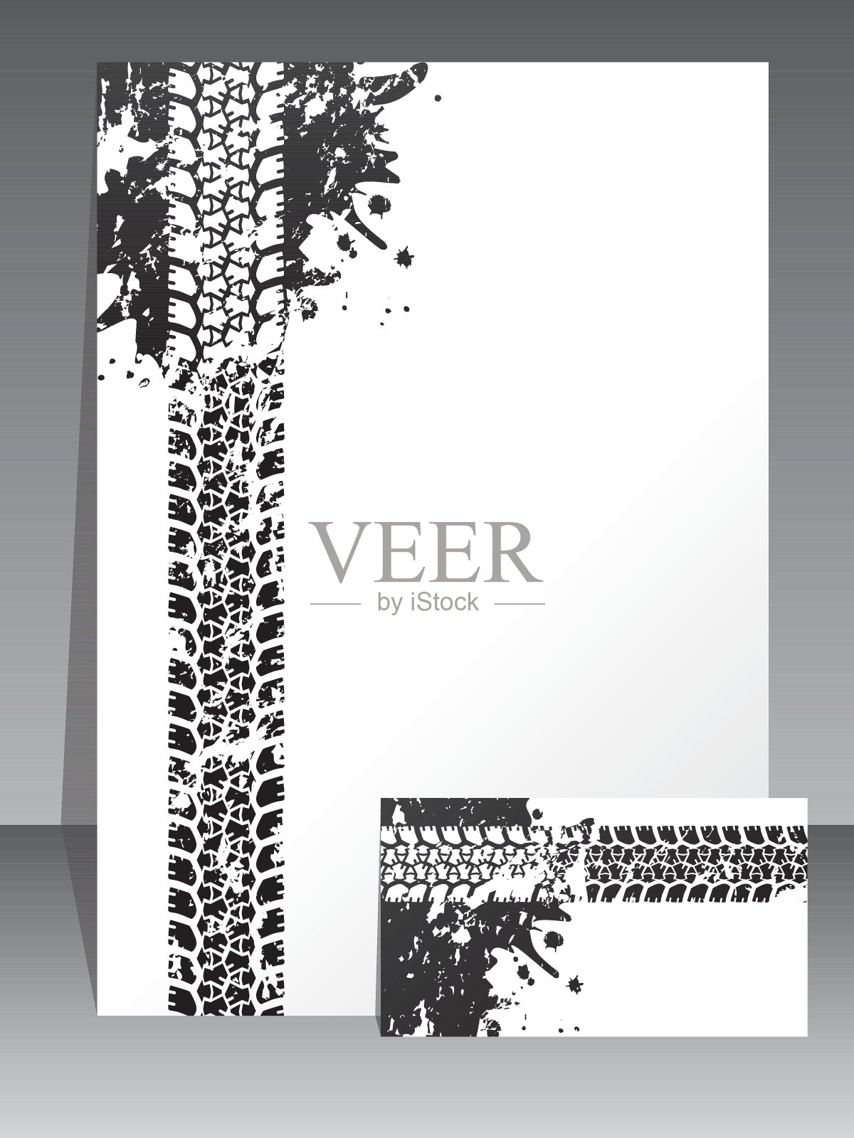 垃圾公司宣传册和名片插画图片素材