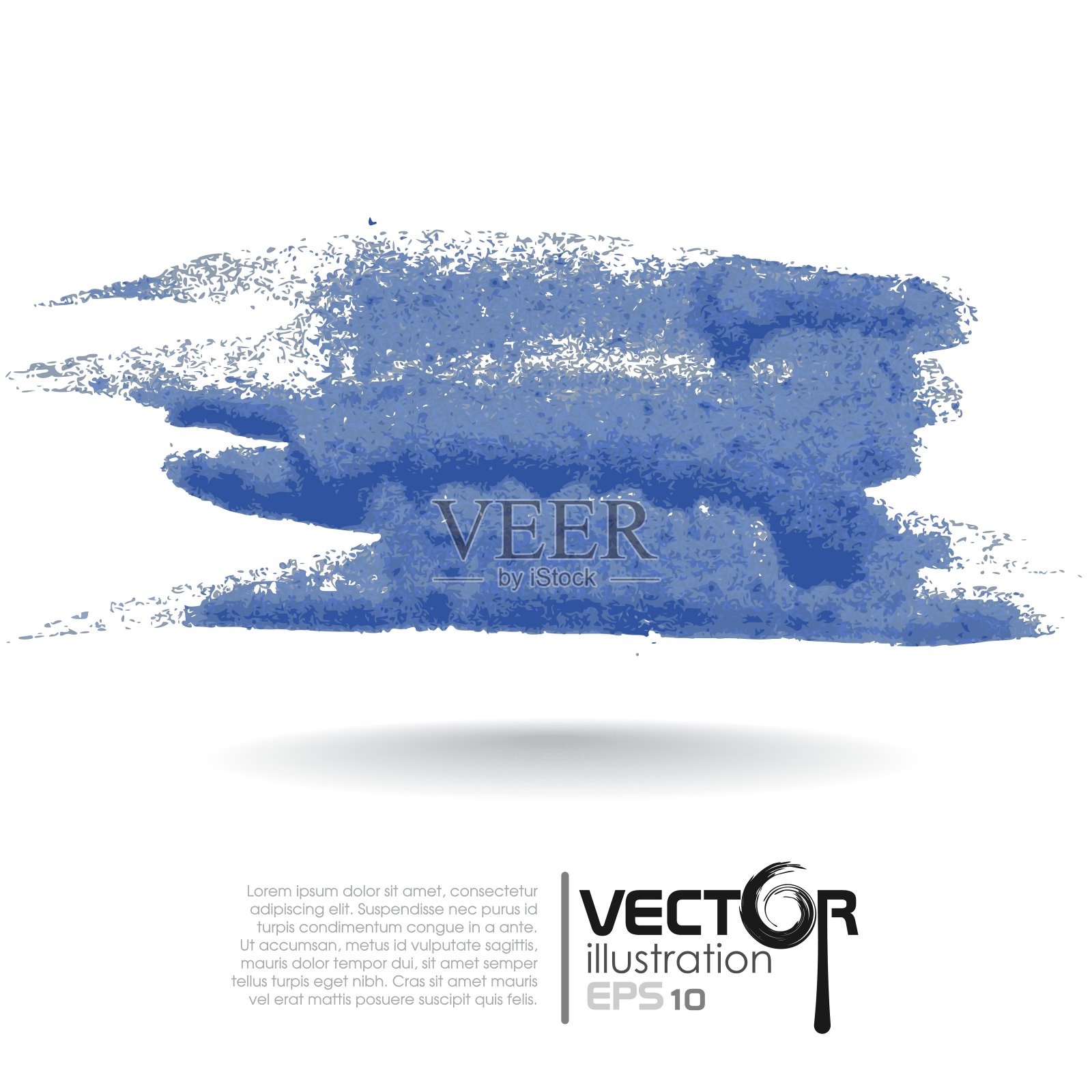 抽象蓝色模糊背景。插画图片素材