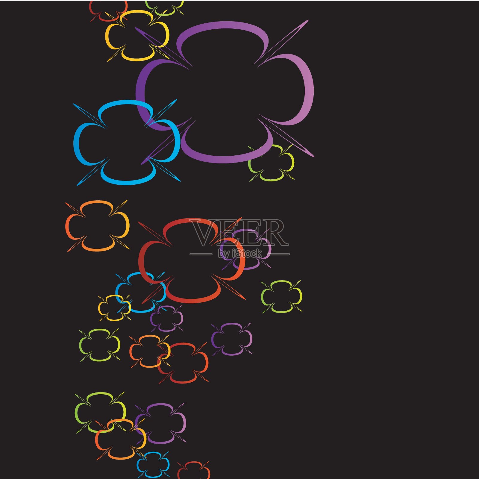 抽象的彩色背景插画图片素材