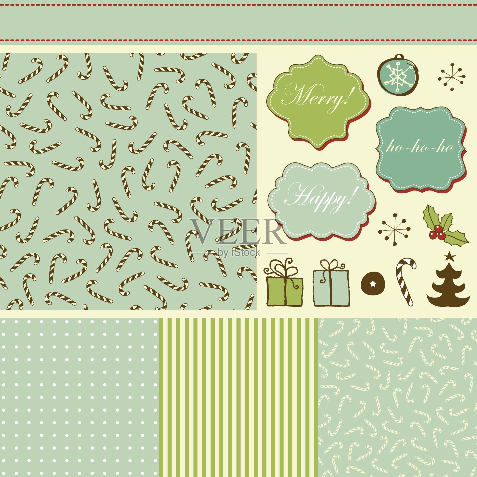 圣诞节设置设计模板素材