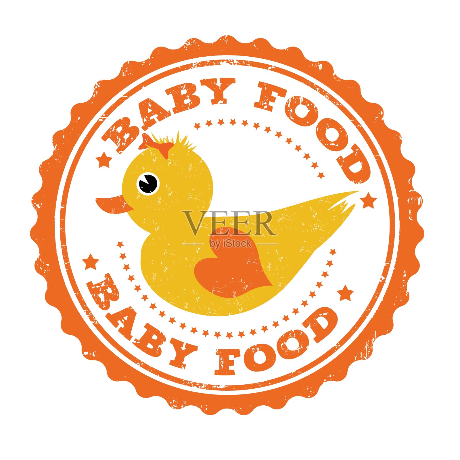 婴儿食品券插画图片素材