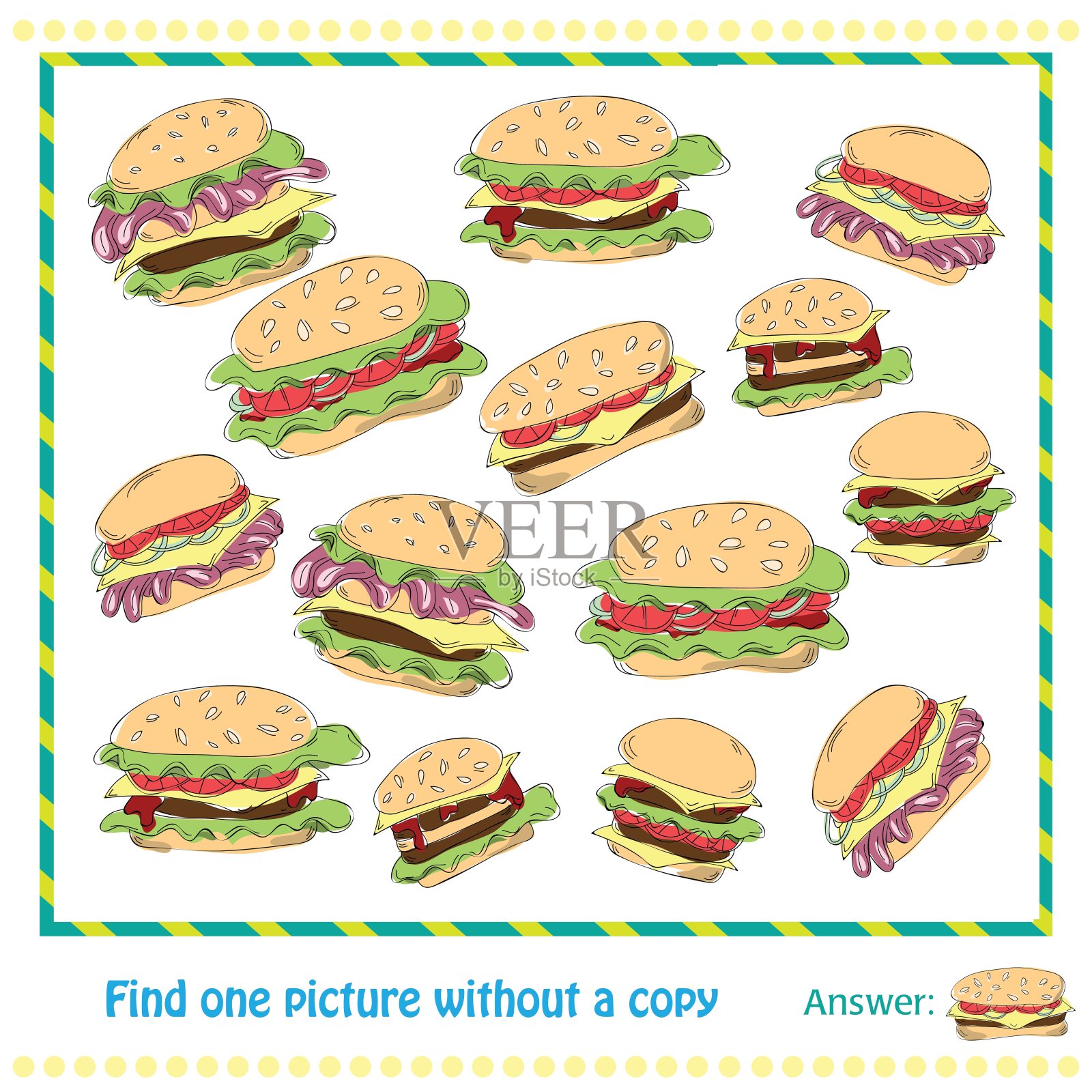 矢量插图-儿童教育游戏插画图片素材