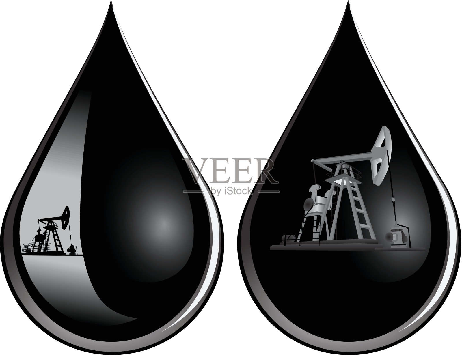 产油的泵插画图片素材