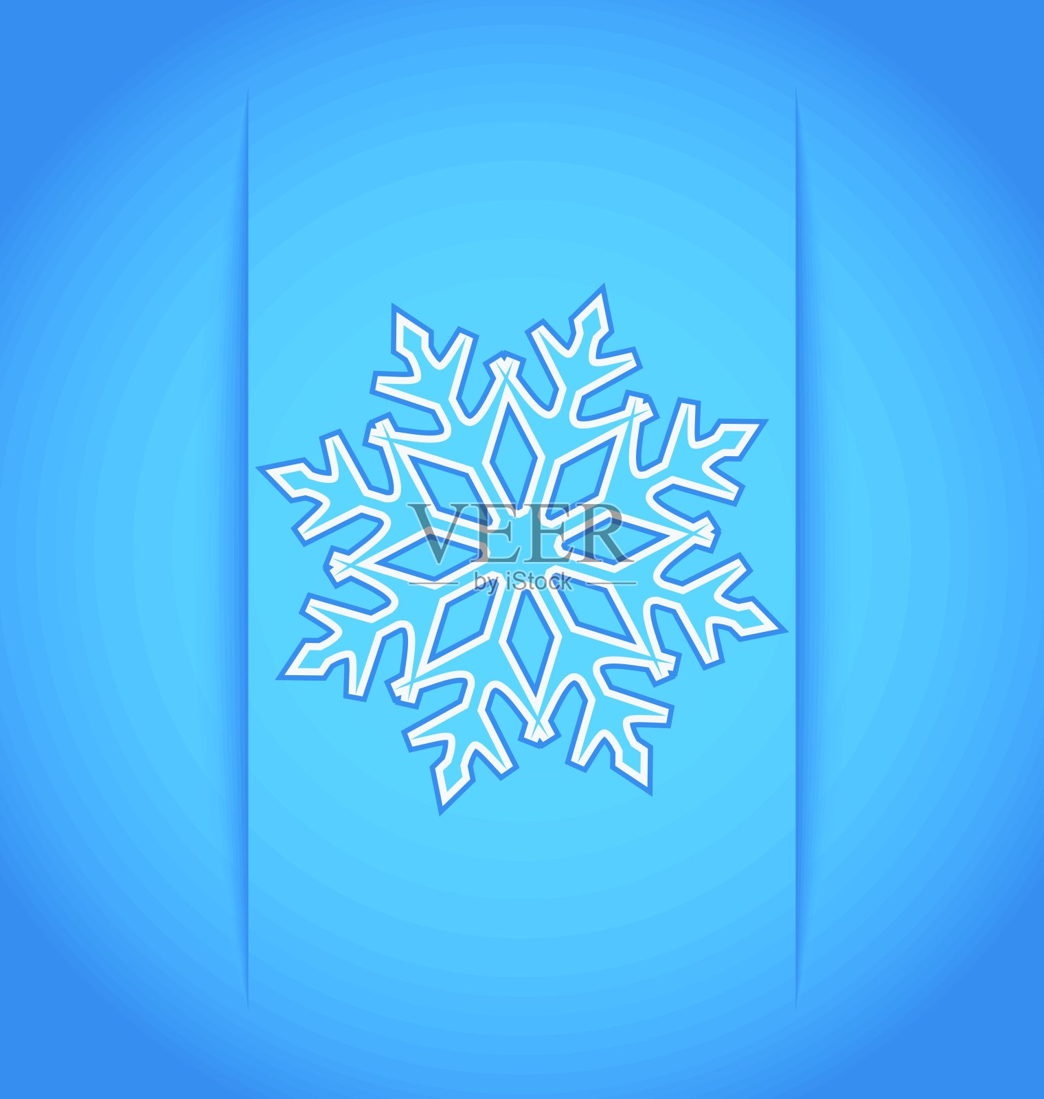 模板框架设计用圣诞雪花-向量插画图片素材