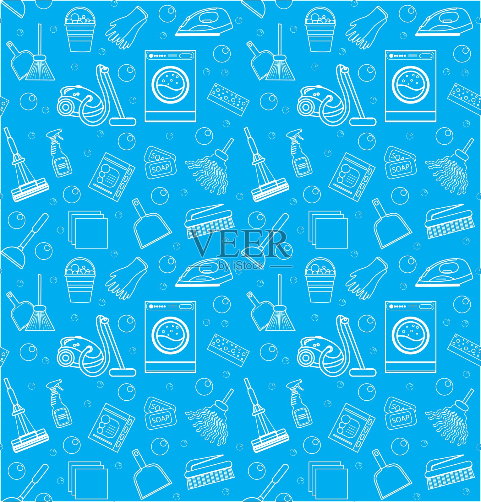 清洁无缝模式。无尽的背景，纹理，壁纸。矢量图插画图片素材