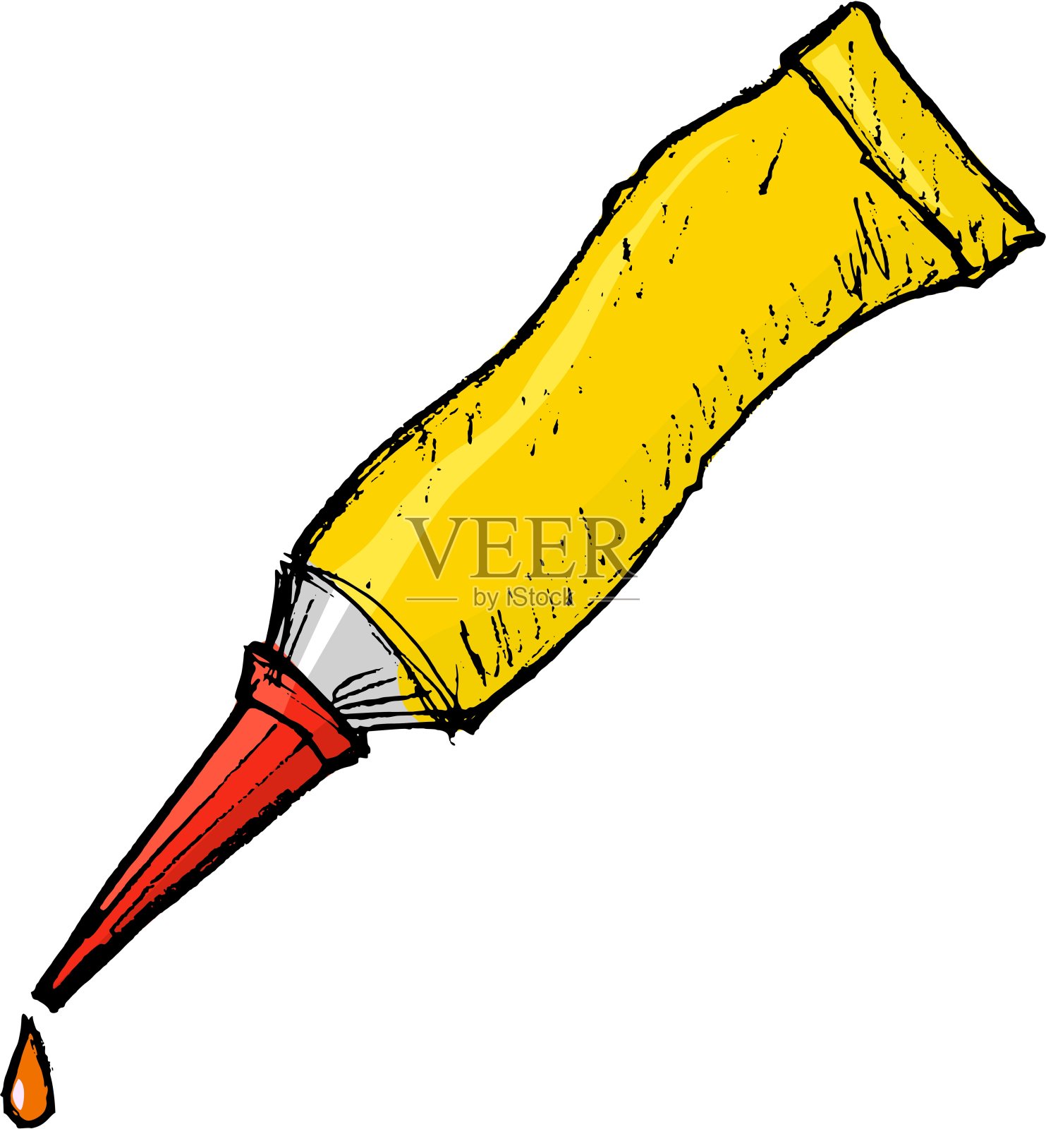 管用胶水，矢量图像插画图片素材