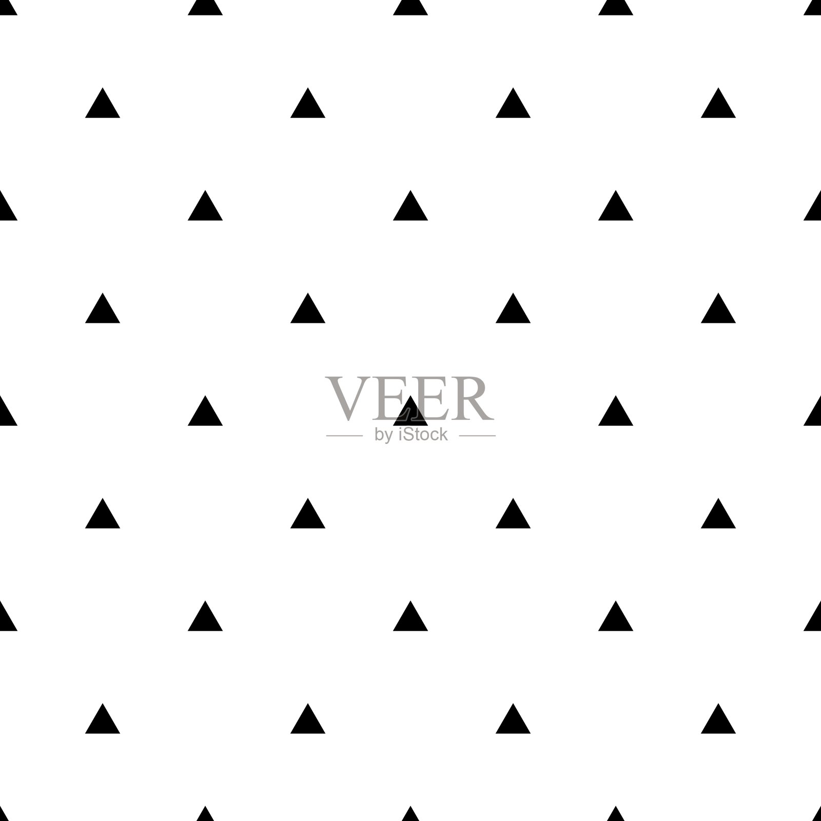 平铺黑白三角形矢量图案插画图片素材